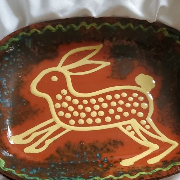SIGNED Jeff White Redware Pottery of a Rabbit/Hare. Excellent Vintage (1990) con - Picture 3 of 11